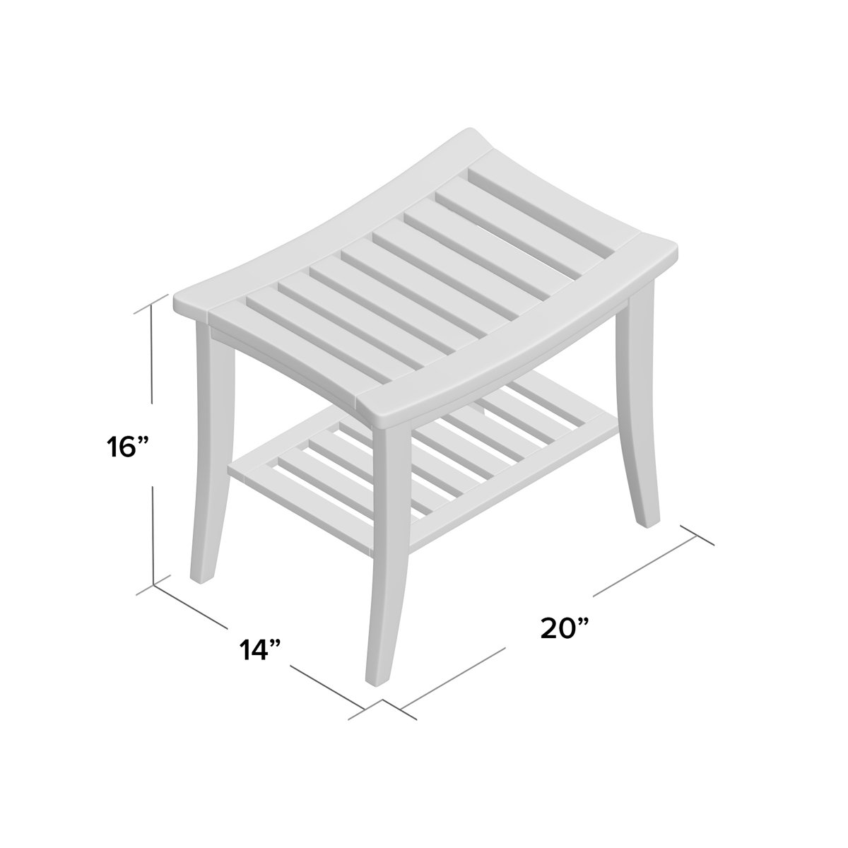 Millwood Pines Winnsboro 20'' W Teak Shower Bench & Reviews Wayfair
